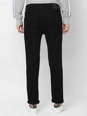 black solid plain jeans - 16537881 - Standard Image - 3