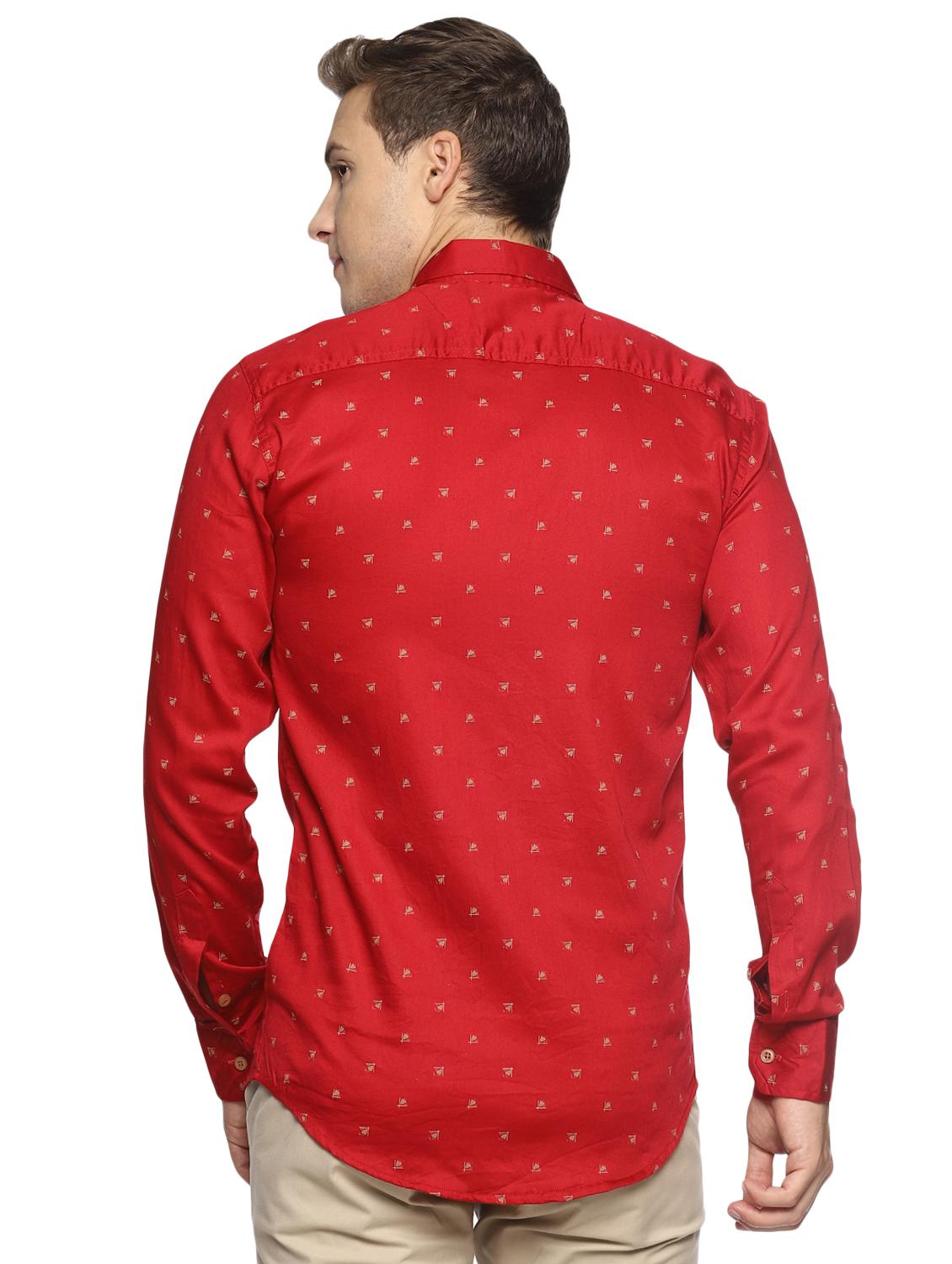 red printed casual shirt - 16538260 - Zoom Image - 3