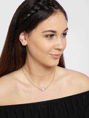 white gold plated short necklace - 16539079 - Standard Image - 3