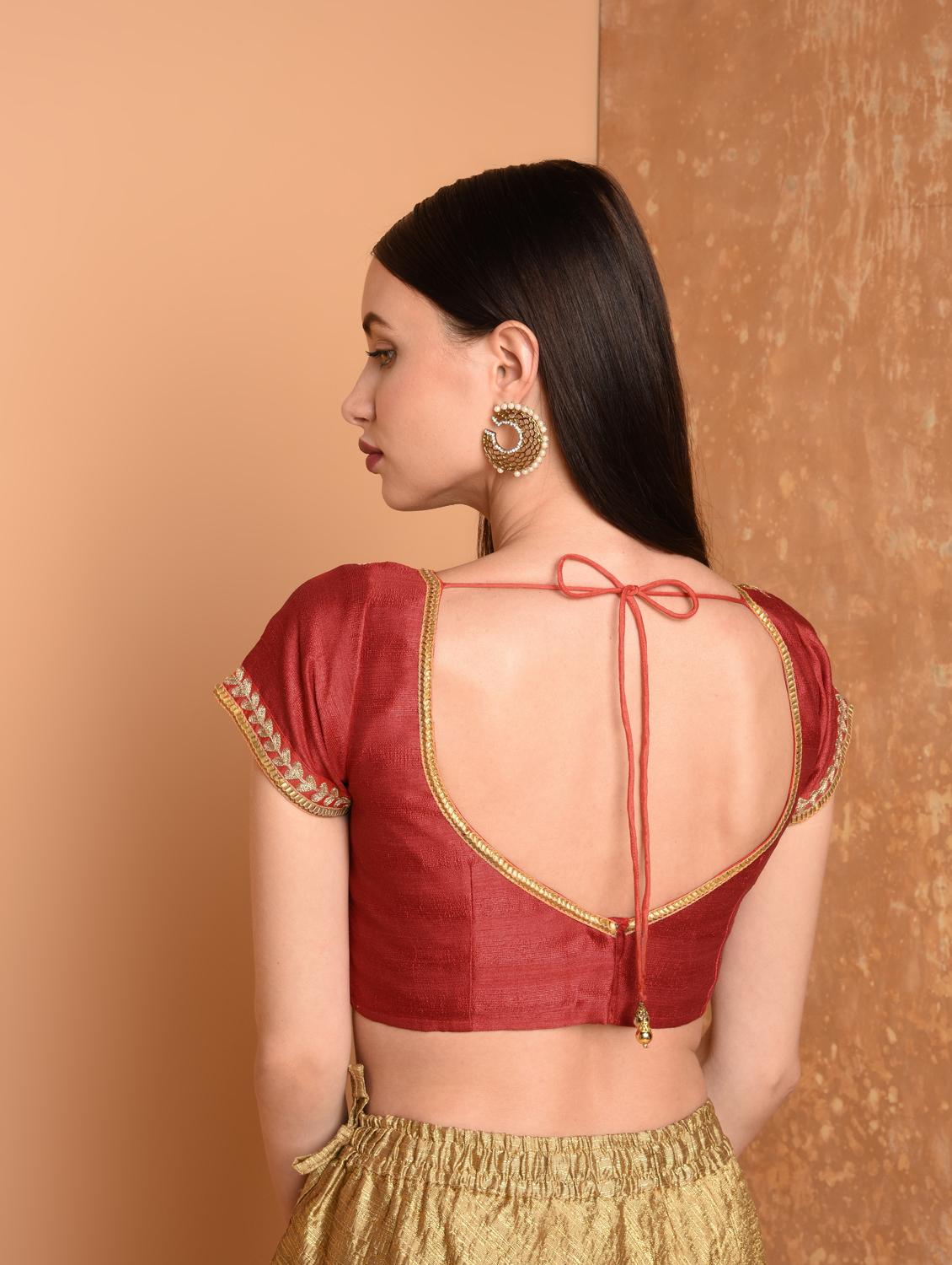 zari embroidered blouse - 16539105 - Zoom Image - 3