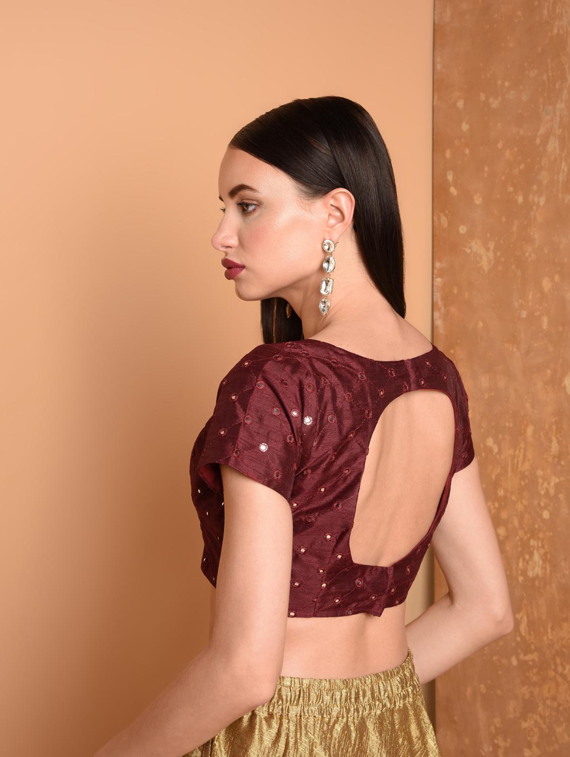 mirror embroidered blouse - 16539113 - Zoom Image - 3