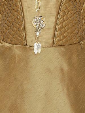 gold silk blend twin sets & jump suit - 16539144 - Standard Image - 3