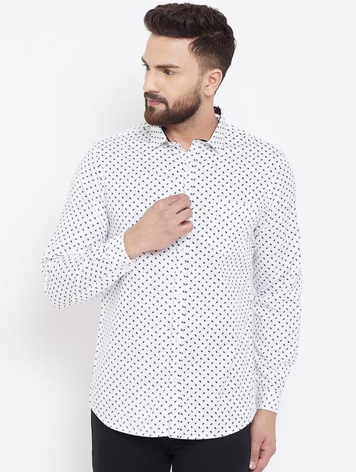 white cotton casual shirt - 16539723 - Standard Image - 1