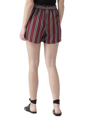 tie up waist striped shorts - 16540370 - Standard Image - 3