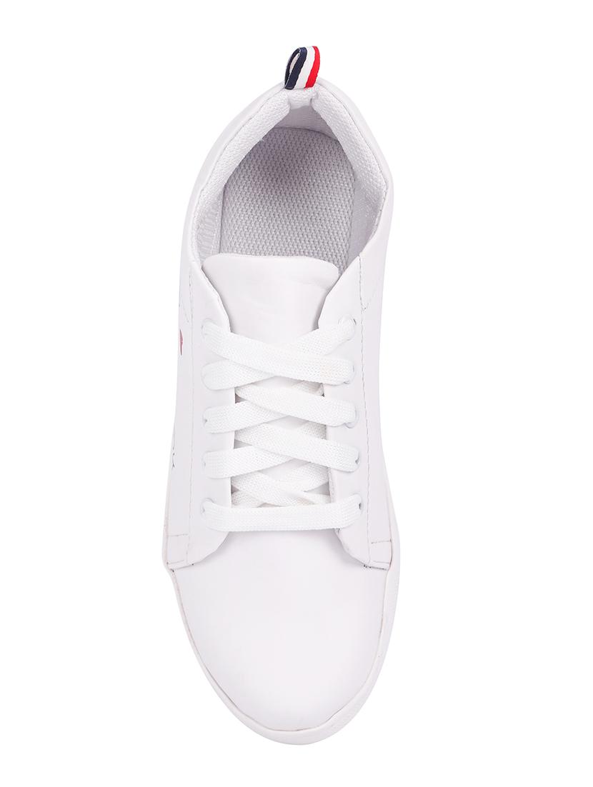 longwalk white leatherette lace-up sneakers - 16540846 - Zoom Image - 3