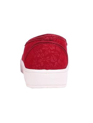 longwalk red fabric slip on casual shoes - 16541042 - Standard Image - 3
