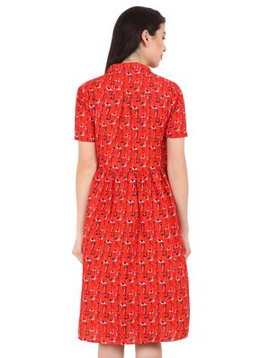 button up flamingo shirt dress - 16541691 - Standard Image - 3