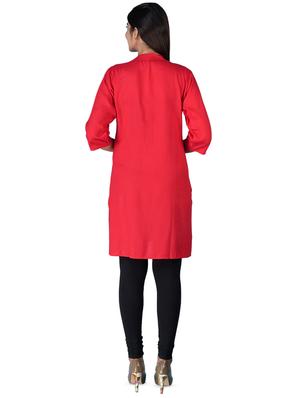 solid straight kurta - 16541866 - Standard Image - 3