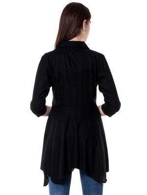 shirt collar flared tunic - 16542560 - Standard Image - 3