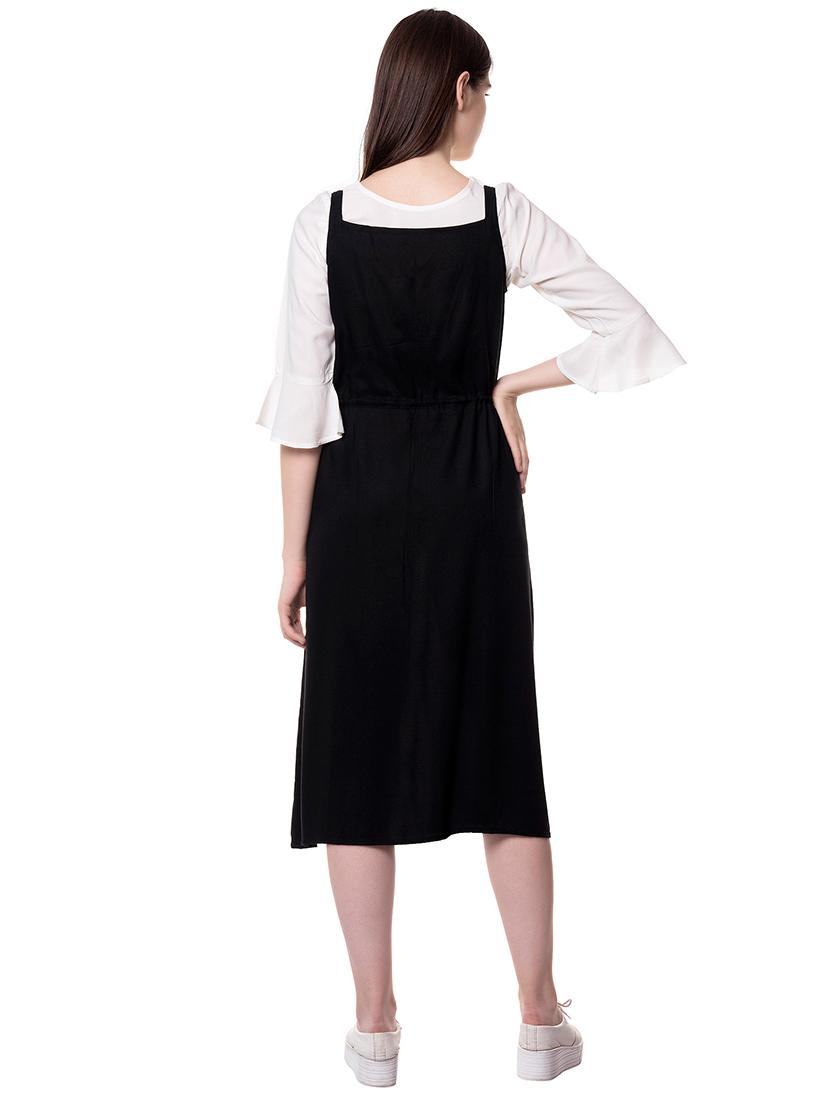 button up a-line dress with solid top - 16542582 - Zoom Image - 3