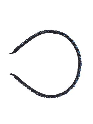 jewelz black metal hairband with multi blue plastic crystals - 16542636 - Standard Image - 3