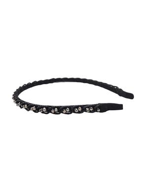 jewelz black metal hairband with multi grey plastic crystals - 16542638 - Standard Image - 3