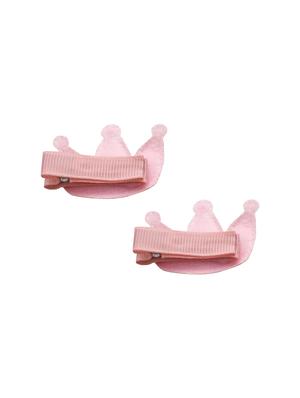 jewelz pair of pink coloured crown shaped clips for girls - 16542685 - Standard Image - 3