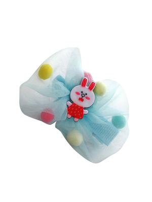 jewelz bunny and net design hair clip with multi colour pompom balls for kids - 16542699 - Standard Image - 3