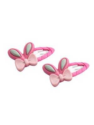 jewelz pair of bunny ear with bow shaped hair clips for girls - 16542749 - Standard Image - 3