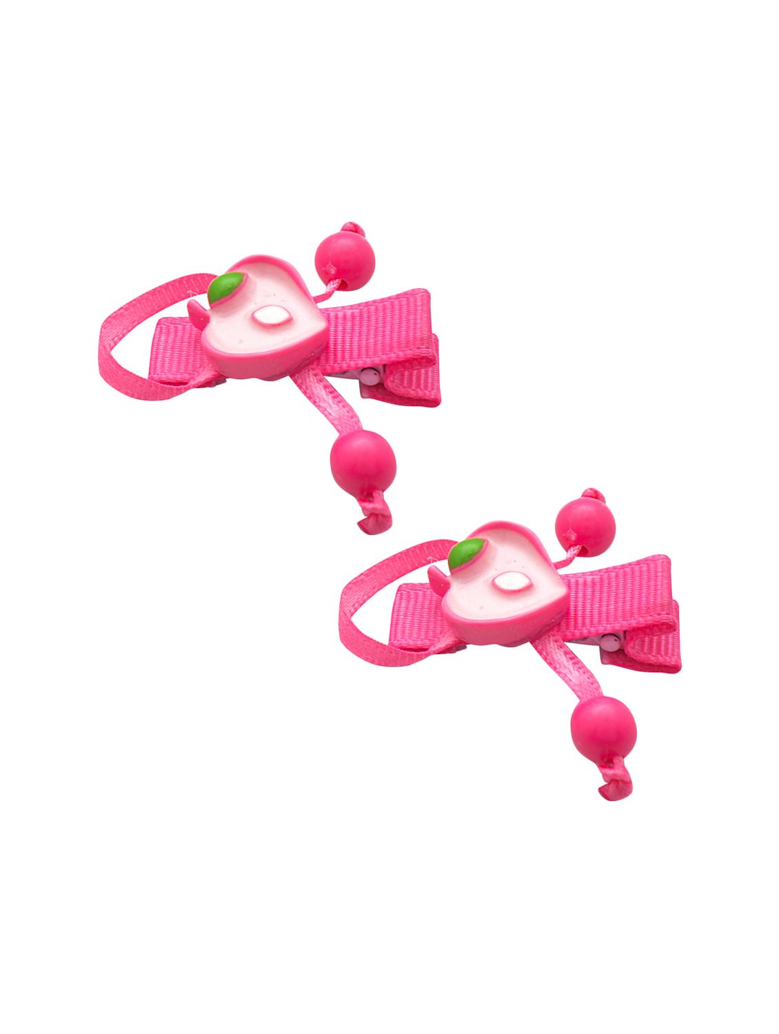 jewelz pair of apple shaped hair clips with multi beads for baby girls - 16542752 - Zoom Image - 3