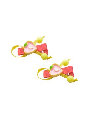jewelz pair of apple shaped hair clips with multi beads for baby girls - 16542755 - Standard Image - 3