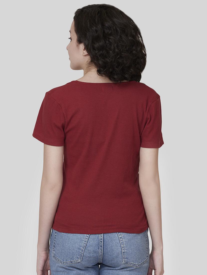 tie knot solid tee - 16543034 - Zoom Image - 3