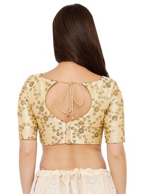 gold dupion embroidered blouse - 16543684 - Standard Image - 3