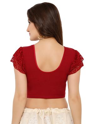 lace solid blouse - 16543691 - Standard Image - 3