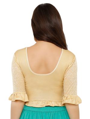 lace solid blouse - 16543693 - Standard Image - 3