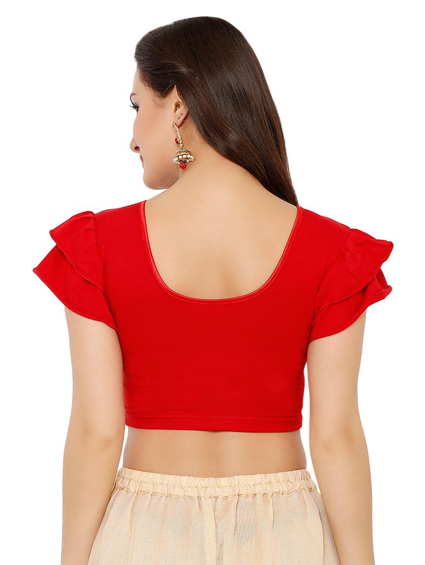 ruffle solid blouse - 16543722 - Zoom Image - 3