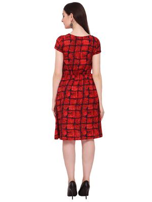 drawstring waist abstract a-line dress - 16544485 - Standard Image - 3