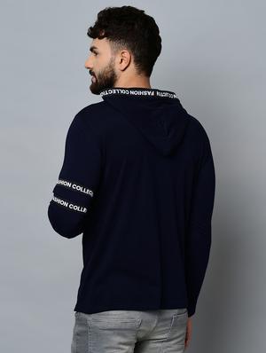 navy blue taped t-shirt - 16544820 - Standard Image - 3