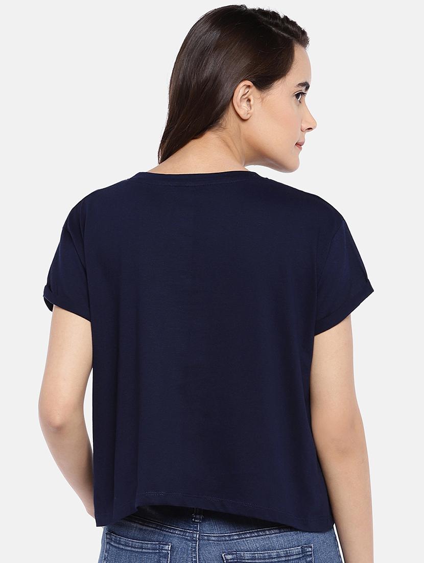 round neck quirky print boxy tee - 16545247 - Zoom Image - 3