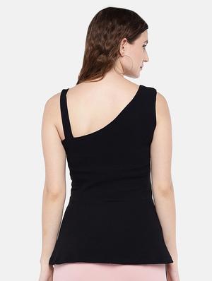 asymmetric neck solid top - 16545271 - Standard Image - 3