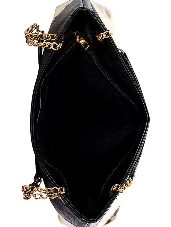 black leatherette (pu) regular handbag - 16545579 - Zoom Image - 3