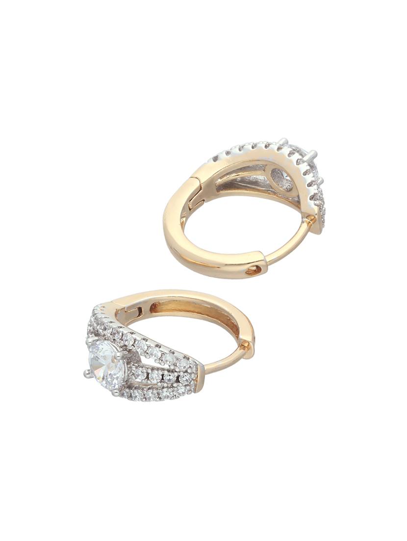 gold brass hoop earring - 16547127 - Zoom Image - 3