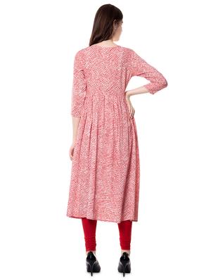 abstract print a-line kurta - 16547242 - Standard Image - 3