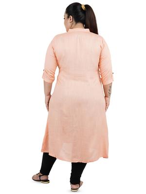 solid straight kurta - 16547855 - Standard Image - 3