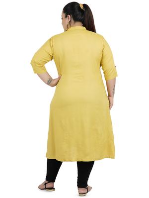 solid straight kurta - 16547860 - Standard Image - 3