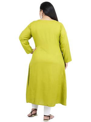 solid straight kurta - 16547861 - Standard Image - 3