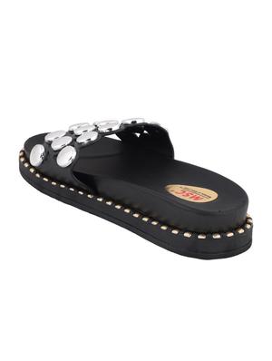 msc black rubber slides flip flops - 16548843 - Standard Image - 3