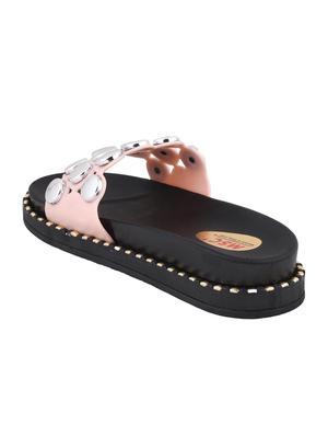 msc pink rubber slides flip flops - 16548844 - Standard Image - 3