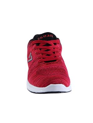 red fabric lace-up sports shoes - 16549283 - Standard Image - 3