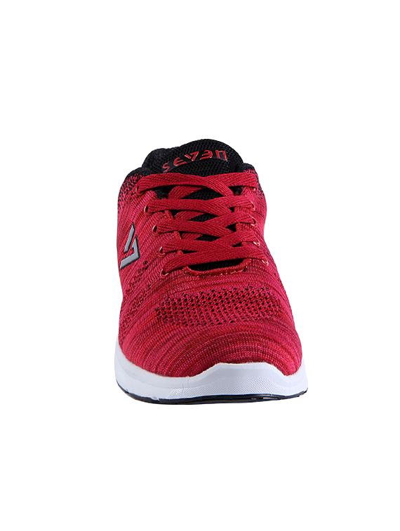 red fabric lace-up sports shoes - 16549283 - Zoom Image - 3