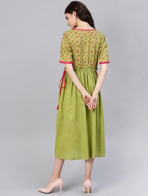tie knot detail a-line dress - 16549655 - Standard Image - 3
