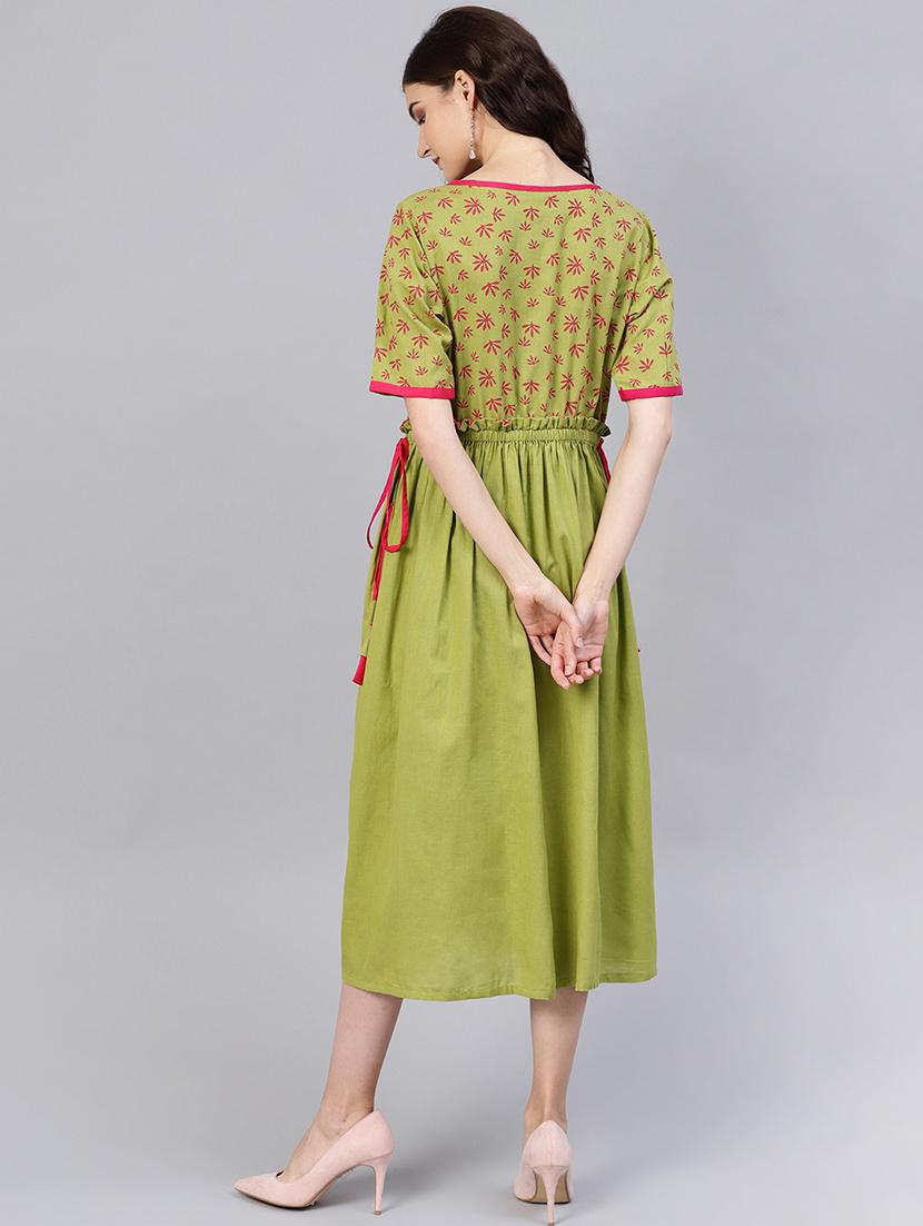 tie knot detail a-line dress - 16549655 - Zoom Image - 3