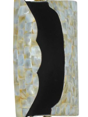 white metal structured clutch - 16550311 - Standard Image - 3