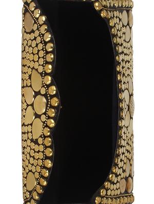 gold metal structured clutch - 16550313 - Standard Image - 3