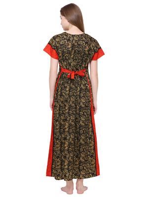tie back printed nighty - 16550889 - Standard Image - 3