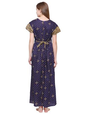 tie back printed nighty - 16550892 - Standard Image - 3