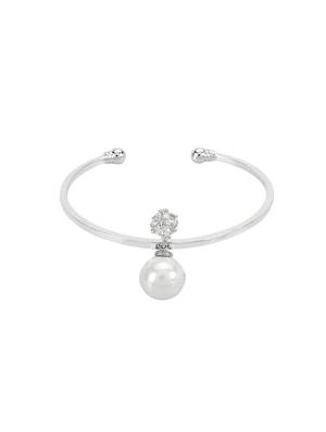 silver metal bangle bracelet - 16551087 - Standard Image - 3