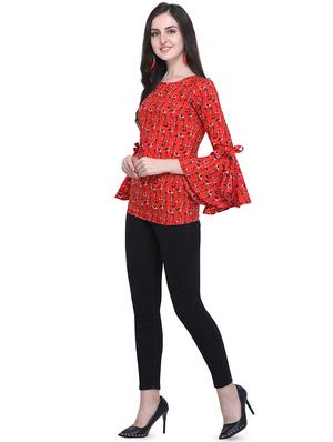 bell sleeved animal print top - 16552228 - Standard Image - 3