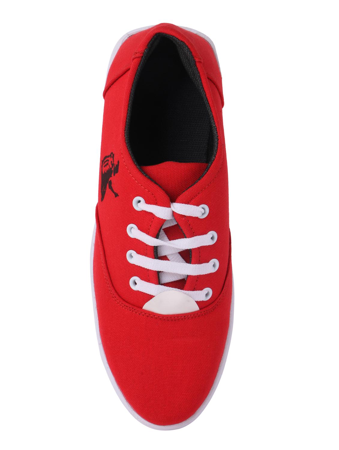red canvas lace up sneakers - 16552897 - Zoom Image - 3