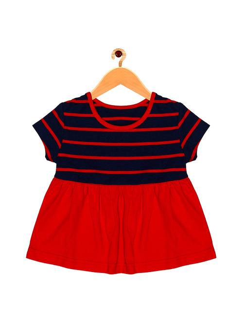 round neck striped top - 16553057 - Standard Image - 1
